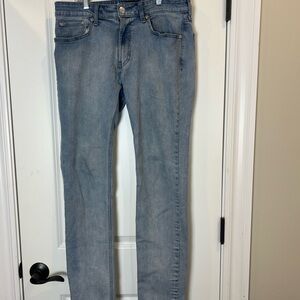 Pac Sun Men's  Light Wash  Slim Active Stretch Blue Jeans - 32 x 34